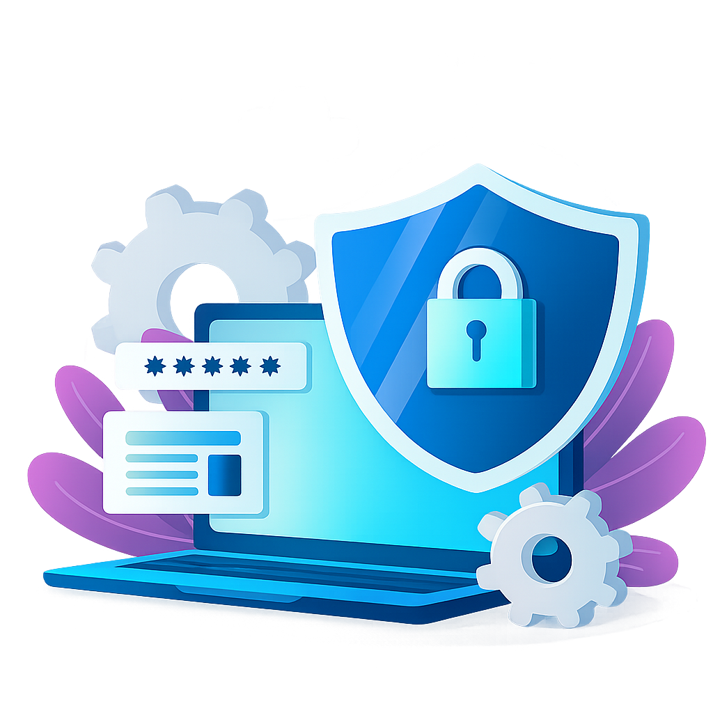 Ilustración de ciberseguridad Solcomp